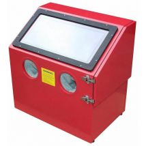 Varan Motors - NESB-24 Cabina de chorreado, máquina de chorreado de microesferas, máquina de chorreado de mangas 110 litros con iluminación y