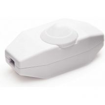 Variateur de Lumière avec Interrupteur Rotatif, Tension 220-230V, Couleur Blanche, pour Ampoules LED à Intensité Variable