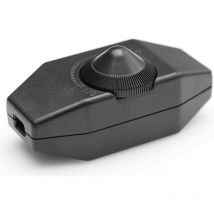 Variateur de Lumière, interrupteur rotatif avec cable 220-230V blanc, poussoir pour led à intensité variable