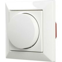 Ehmann 5591x0100 Variateur rotatif Adapté pour ampoule: Lampe LED, Lampe halogène, Ampoule électrique blanc (RAL 9016)