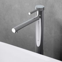 Sogood - doporro Design Armatur in Silber Waschbeckenarmatur praktischer Einhebelmischer 30,5 cm hoch Waschtischarmatur - Silber