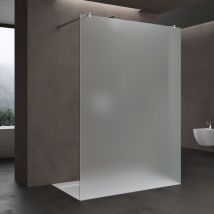 Duschwand Duschtrennwand 100x200 Walk-in Dusche Mit Doppel-stabilisator Aus Echtglas 10mm Esg-sicherheitsglas Vollsatiniert Inkl. Nanobeschichtung - 