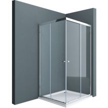 Sogood - doporro 100x70cm Eckeinstieg Duschkabine Schiebetür Duschabtrennung Inklusive Duschwanne Klarglas Eckdusche 6mm esg Glas Höhe 190cm Rav16K