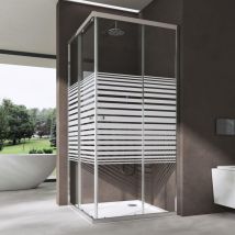 Sogood - doporro Cabine de Douche Rectangulaire 75x100x190cm Paroi de Douche Design Ravenna16MS-Plus avec Receveur de Douche Portes Coulissantes en