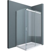 Sogood - doporro Duschkabine Ravenna17 100x115x195cm Duschabtrennung mit Schiebetür ESG-Sicherheitsglas Klarglas inkl. beidseitiger