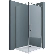 Sogood - doporro Eck-Duschkabine Eckdusche Ravenna36k 80x80x195cm Duschabtrennung inkl. 4cm flacher Duschtasse esg Sicherheitsglas Klarglas inkl.