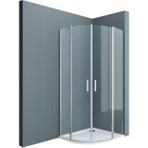doporro Viertelkreis-Duschkabine Ravenna52k 80x80x195 Duschabtrennung 6mm ESG-Sicherheitsglas Easy-Clean-Beschichtung