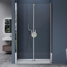 Sogood - doporro Nischentür 89cm - 93cm Nischendrehtür Duschabtrennung Teramo24 195cm ESG-Sicherheitsglas Duschtür aus Klarglas mit Hebe- und