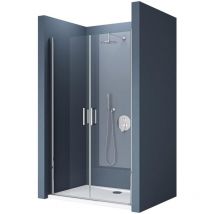 Sogood - doporro Nischentür 129cm - 133cm Nischendrehtür Duschabtrennung Teramo24 195cm ESG-Sicherheitsglas Duschtür aus Klarglas mit Hebe- und