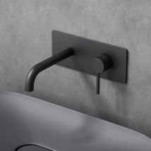 Sogood - doporro Design Armatur in schwarz Waschbeckenarmatur praktischer Einhebelmischer im modernen Design Waschtischarmatur - schwarz | WA112