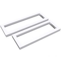 Doporro - Wandkonsole 40x2.5x15 cm rostfreie Edelstahl weiß Wandhalter rechteckig WH01 Träger Regalträger Regalhalter (2 Stück)