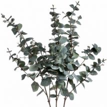 Hill Interiors - Variegated Eucalyptus Artificial Plant - Fabric/Plastic - L27 x W15 x H98 cm - Green