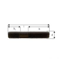 Varilla roscada, materiales : tratado para clase de resistencia 10.9, ø de Rosca x Largo d x l M6 x 50 mm, Largo Rosca b 30 mm, Largo Rosca b1 : 9 mm