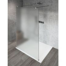 Vario chrome Panneau en verre de douche de 1 pièce, verre mat, 700 mm