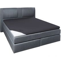 Jersey-Spannbetttuch Elasthan für Topper anthrazit, 150 x 200 cm Spannbettlaken - Vario
