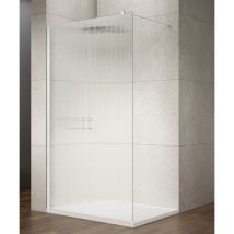 Gelco - vario white Walk-In Shower Enclosure, verre nordique, 700 mm