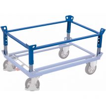 Variofit Aufsatzrahmen Für Palettenfahrgestelle 810x610mm Ladefläche Enzianblau Ral 5016