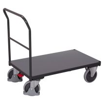 Variofit Schiebebügelwagen 1030x700mm Gummibereifung 500kg Tragkraft Anthrazitgrau