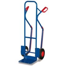Variofit Stahlrohrkarren Kunststoffgleitkufen 200kg Tragkraft Mit Abklappbarer Schaufel Vollgummibereifung