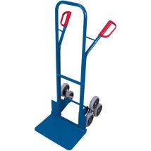 Variofit Treppenkarre 200kg Tragkraft Mit 2 Dreiarmigen Radsternen Maße 620x675x1310mm Anthrazitgrau Ral 7016