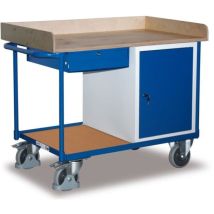 Variofit Werkstattwagen Mit Schiebegriff, Schrank, Schublade Und 2 Ladeflächen Bis 1125x630mm