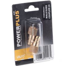 Raccord pneumatique mâle auto-vis pour compresseur lot de 2