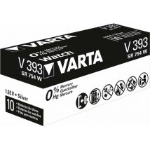 Pile pour montre 1.55V-66mAh SR48 V393 - lot de 10 pieces (00393 101 111 pack) - Varta