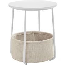Beistelltisch mit Aufbewahrungskorb - Rund - H51 cm