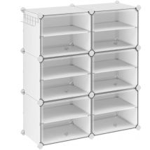 Schuhschrank 6 Klappen Weiß – B82 cm