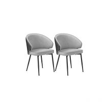 Songmics - vasagle Chaise de Salle à Manger, Lot de 2, Chaise de Cuisine, Siège Rembourré, Fauteuil de Salon, Pieds en Métal, Moderne, pour Salle à