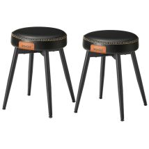 Vasagle - ekho Collection - Tabouret de Salle à Manger, Lot de 2, Chaise de Cuisine, Siège Rembourré, pu avec Coutures, Style Moderne Mi-siècle,