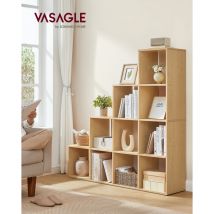 Vasagle - Estantería con 10 Cubos, Estantería con Compartimentos Abiertos, para Decoraciones, Marcos de Fotos, Plantas, Salón, Dormitorio, Estudio,