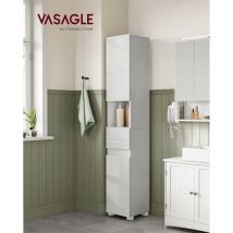 Songmics - vasagle Tall Bathroom Cabinet, Slim Storage Cabinet, Narrow Cupboard, Bathroom Storage Unit, with a Drawer, Adjustable Shelves, 30 x 30 x