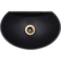 Vasca a muro modello 600 lavello fontana a parete grigio ghisa casa giardino balcone con piletta in ottone : brunito