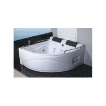 Vasca da bagno Idromassaggio 150x150 cm due persone con 11 getti cromoterapia radio versione destra - Bagno Italia