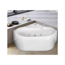 Vasca da bagno idromassaggio cm 125x125 luci led 15 idrogetti - Bagno Italia