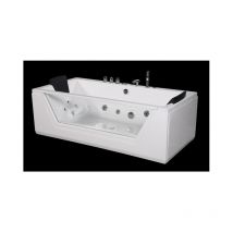 Bagno Italia - Vasca da bagno Idromassaggio da 185x90 cm due posti 26 idrogetti 2 pompe riscaldatore full optional