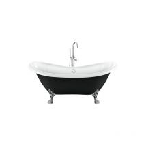 Vasca da bagno freestanding con piedini darlington Nera 175 cm Piedini di leone Cromati