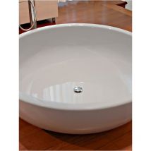 Flaminia - Vasca-doccia cm 135 da appoggio in Pietraluce - fonte Colore:: Sabbia lucido