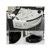 Bagno Italia - Vasca Idromassaggio cm 152x152 nera full optional 28 getti cromoterpia riscaldatore 2 pompe