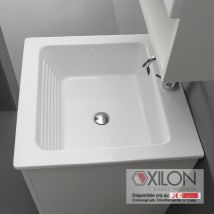 Vasca Lavatoio Ceramica nanco 60x60 Xilon (Solo Vasca con Strizzatoio)