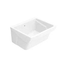 Ceramica Dolomite - Vasca Lavatoio Da Appoggio In Ceramica Bianca Modello Messico 60 Cm 60x50 - Senza Sponda