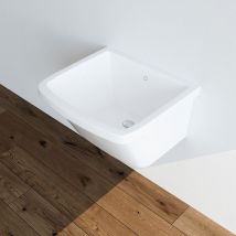 Vasca lavatoio in ceramica 60x50 cm sospeso con foro troppo pieno Messicano