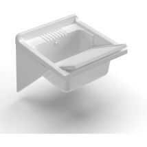 Vasca Lavatoio Lavanderia in Resina Vasca Staffe Tavola 45x50x26cm Mongardi