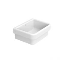 Vasca lavatoio pilozzo a parete in ceramica bianca modello virginia cm 60x45 Ceramica Dolomite