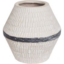 Beliani - Vase à Fleurs Traditionnel Boho Jardinière Intérieur Magnésium Beige Aruncus