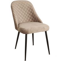 Chaise Beige Pieds Métal Noir