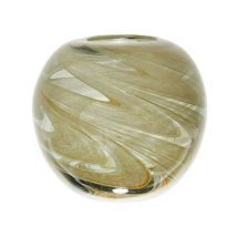 Cote Table - Vase amarres sauge verre 21x19cm