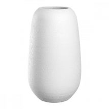 Leonardo - Vase artisanal Trogolo H30cm Blanc Cylindre