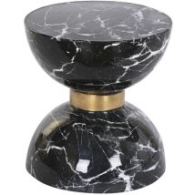 Dkd Home Decor - Table Auxiliaire Fer 33X33X35 Imitation Marbre